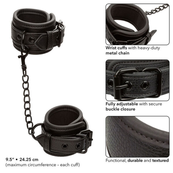 CALEXOTICS - NOCTURNAL PULSEIRAS DE COURO AJUSTÁVEIS PRETAS - Image 4