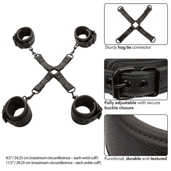 CALEXOTICS - NOCTURNAL CONECTOR HOG TIE CUERO AJUSTÁVEL PRETO - Image 4