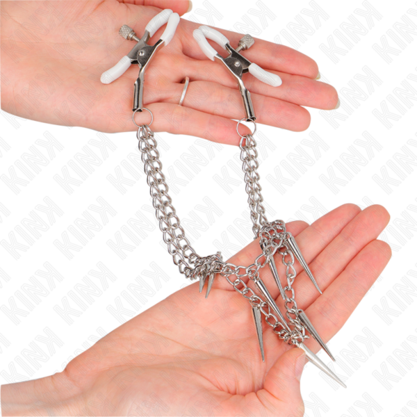 KINK - PINÇAS PARA BICOS COM CORRENTES DE PONTOS 30 CM - Image 3