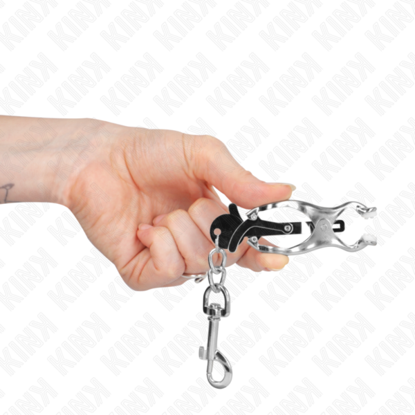 KINK - PINÇAS DE TREVO JAPONÊS COM GANCHOS PRATA - Image 4
