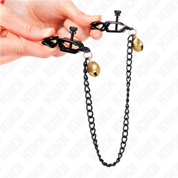 KINK - PINÇAS DE CADEIA PLANA E SINO PRATA 30 CM - Image 4