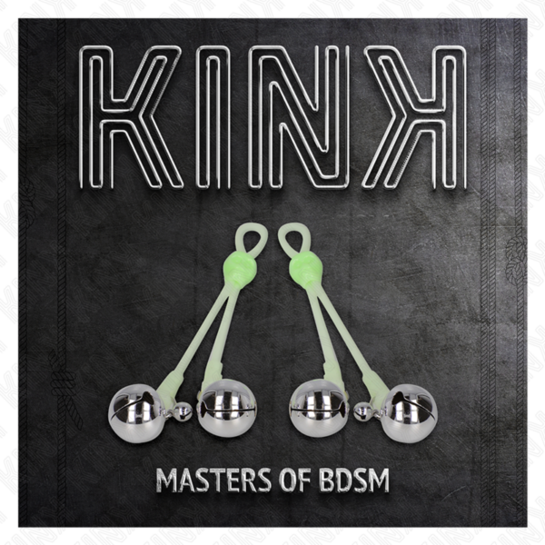 KINK - PINÇAS DE CRÂNIO LUMINOSAS COM ANEL SINOS AJUSTÁVEIS VERDE / PRATA - Image 5