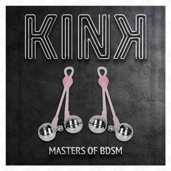 KINK - PINÇAS DE CRÂNIO LUMINOSAS COM ANEL SINOS AJUSTÁVEIS ROSA / PRATA - Image 5