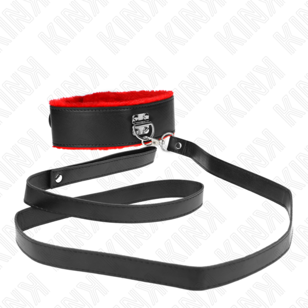 KINK - COLAR COM CINTO 116 CM COM ALÇA DE COURO VERMELHA AJUSTÁVEL 40-48 CM X 6 CM - Image 4