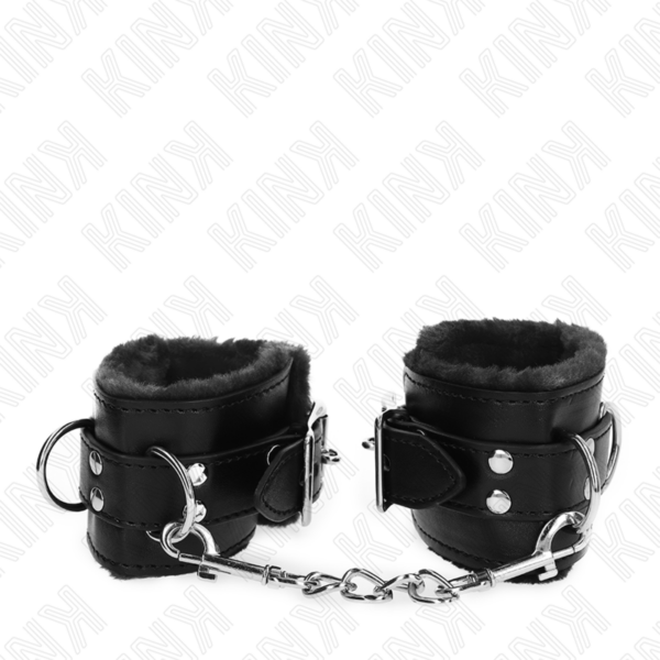 KINK - PULSO FORRO DE PELE PRETO COM CINTO PRETO AJUSTÁVEL 17-29 CM X 6 CM - Image 3