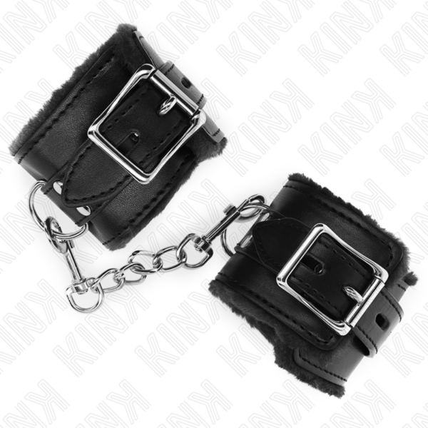 KINK - PULSO FORRO DE PELE PRETO COM CINTO PRETO AJUSTÁVEL 17-29 CM X 6 CM - Image 4