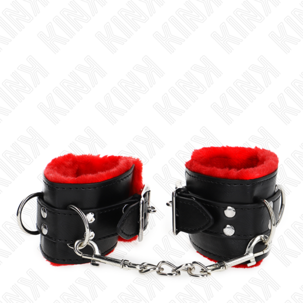 KINK - PULSO FORRO DE PELE COM FUROS QUADRADOS CINTO VERMELHO E PRETO AJUSTÁVEIS 17-29 CM X 6 CM - Image 3