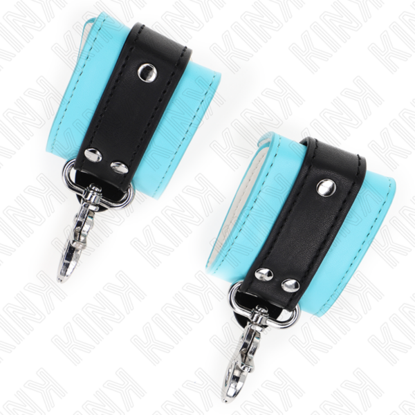 KINK - RETENÇÕES DE PULSO FECHÁVEIS PREMIUM PRETO / AZUL AJUSTÁVEIS 21-28 CM X 5,5 CM - Image 4