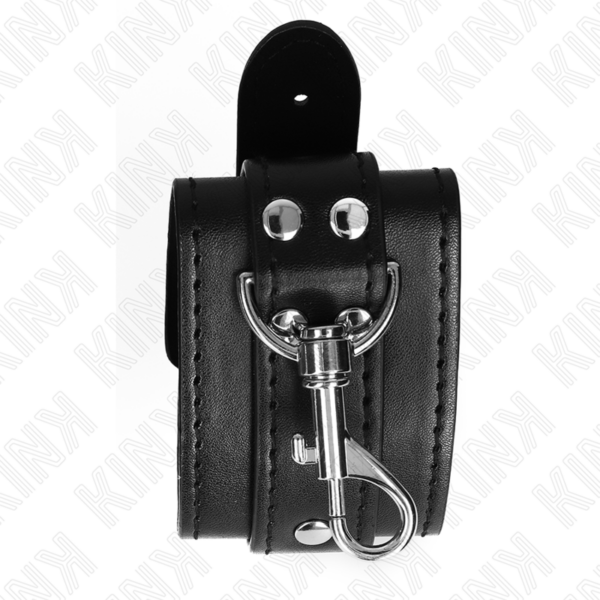 KINK - PROTEÇÕES DE PULSO DE MASMORRA COM BLOQUEIO PRETO AJUSTÁVEIS 21-28 CM X 5,5 CM - Image 3