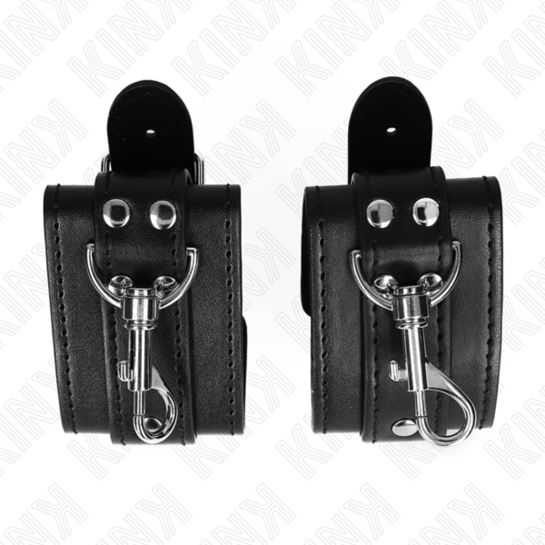KINK - PROTEÇÕES DE PULSO DE MASMORRA COM BLOQUEIO PRETO AJUSTÁVEIS 21-28 CM X 5,5 CM - Image 4