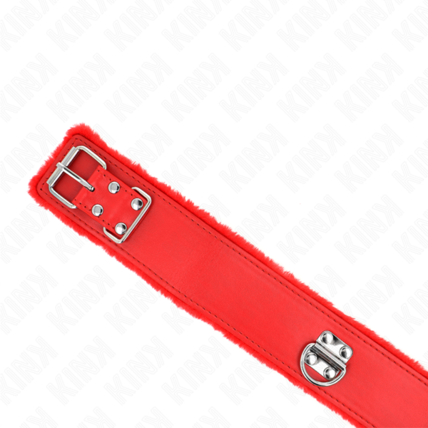 KINK - COLAR COM TRELA 116 CM COM PREGOS PRATA MODELO 4 VERMELHO AJUSTÁVEL 40-48 CM X 6 CM - Image 5