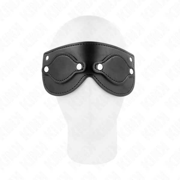 KINK - MÁSCARA DE COURO COM COBERTURAS DE OLHOS DESTACÁVEIS 22 x 9 CM - Image 2