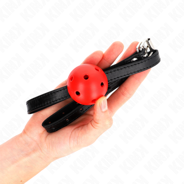 KINK - SIMPLICITY VERMELHO RESPIRÁVEL 4,5 CM BOLA MORDAÇA 62 x 1,5 CM - Image 3