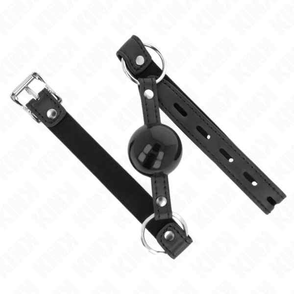 KINK - MORDAÇA BOLA TPE 4 CM COM FECHADURA PRETA 60 x 2 CM - Image 2
