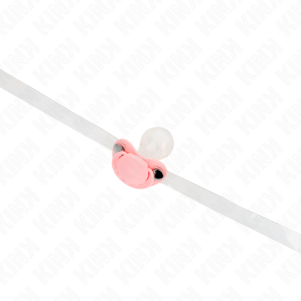 KINK - MORDAÇA EM FORMA DE CHUPETA ROSA 5,5 x 4 CM AJUSTÁVEL 43-60 CM - Image 2