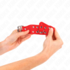 KINK - PULSEIRAS COM LINHA DUPLA DE PREGOS AJUSTÁVEIS VERMELHO - Image 4