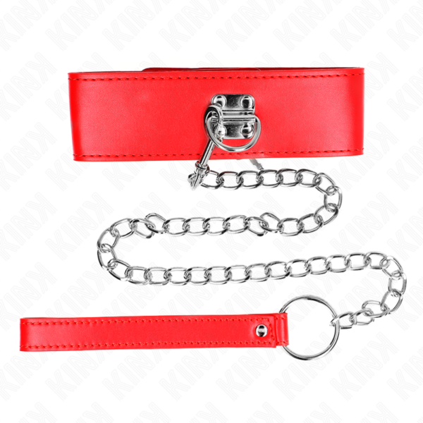 KINK - COLAR COM CINTO 65 CM COM ALÇA LARGA VERMELHA AJUSTÁVEL 33,5-41 CM X 5 CM - Image 3