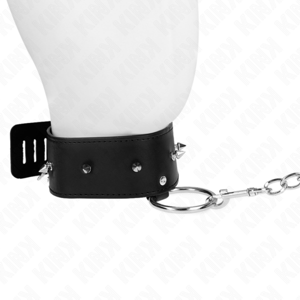 KINK - COLAR 65 CM COM TRELA COM PREGOS PRATA MODELO 2 AJUSTÁVEL 36-43 CM X 5 CM - Image 3