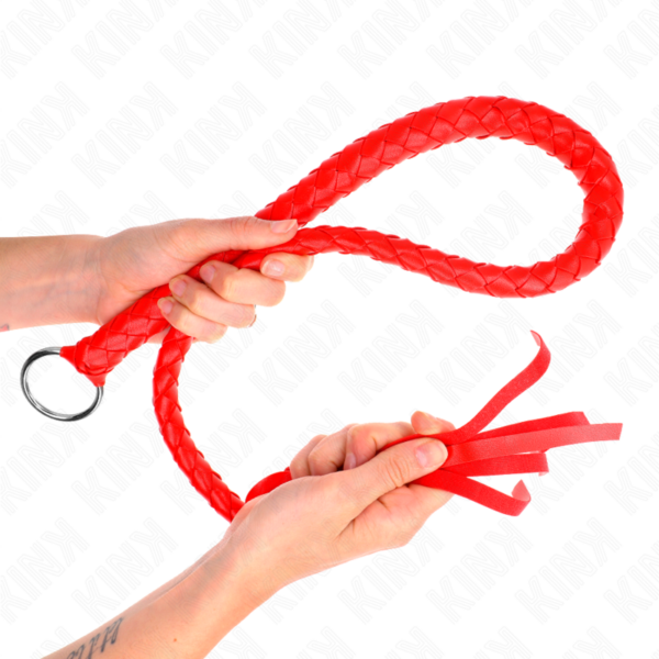 KINK - CHICOTE DE SERPENTE COM ANEL DE MÃO VERMELHO 65 CM - Image 4