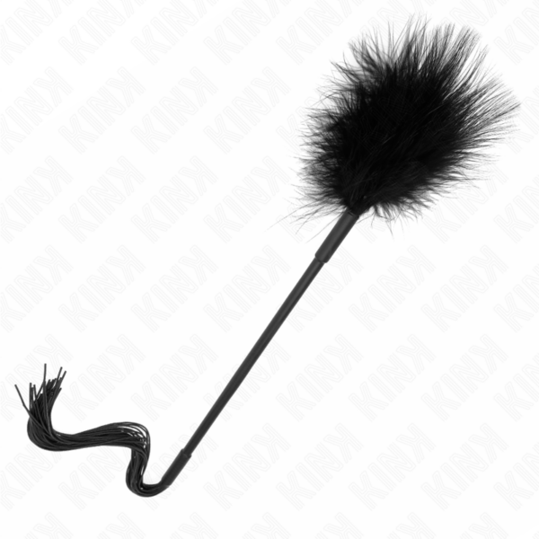 KINK - CHICOTE DE SILICONE COM PENAS PARA CÓCEGAS 47 CM - Image 3