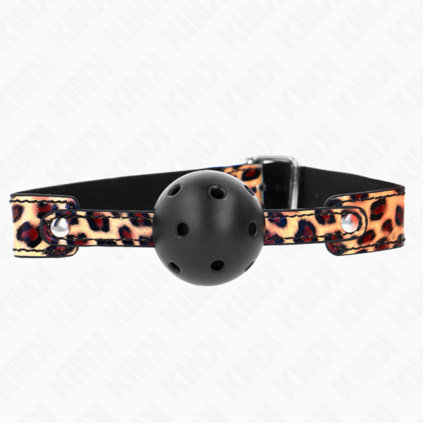 KINK - BOLA RESPIRÁVEL LEOPARDO 4,5 CM MORDAÇA 65 x 2,5 CM - Image 2