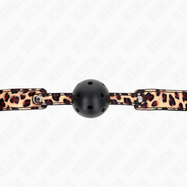 KINK - BOLA RESPIRÁVEL LEOPARDO 4,5 CM MORDAÇA 65 x 2,5 CM - Image 5