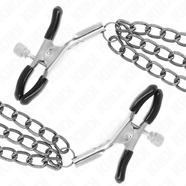 KINK - PINÇAS PARA BICOS COM 3 CORRENTES PRETAS 20/23/28 CM - Image 4