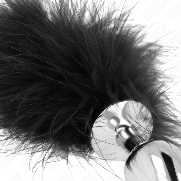 KINK - PLUG ANAL DE AÇO INOXIDÁVEL 11 x 7 CM COM PENA 11 CM - Image 4