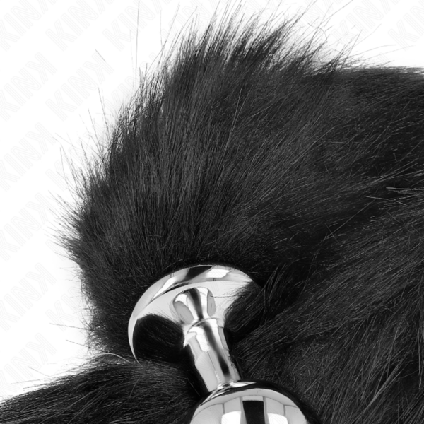 KINK - PLUG ANAL TAMANHO M 8 X 3,5 CM COM CAUDA SINTÉTICA 40 CM PRETO - Image 4