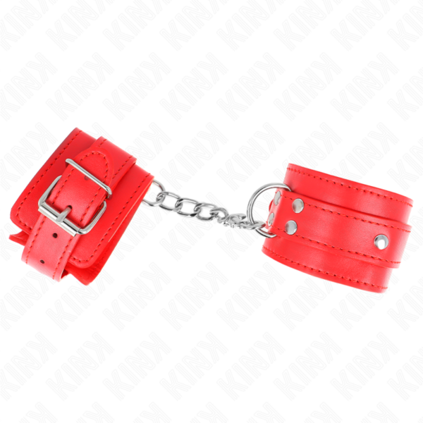 KINK - 3 RETENÇÕES DE PULSO D-RING AJUSTÁVEIS VERMELHO 17,5-25 CM X 6 CM - Image 2