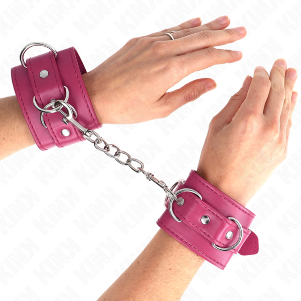 KINK - 3 RETENÇÕES DE PULSO D-RING AJUSTÁVEIS ROSA 17,5-25 CM X 6 CM - Image 4
