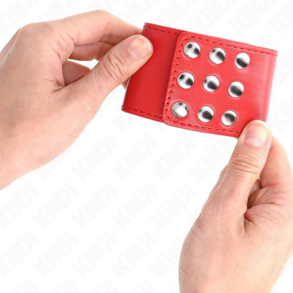 KINK - PULSO COM SNAP FASTEN VERMELHO AJUSTÁVEL 19-24 CM X 5,5 CM - Image 3