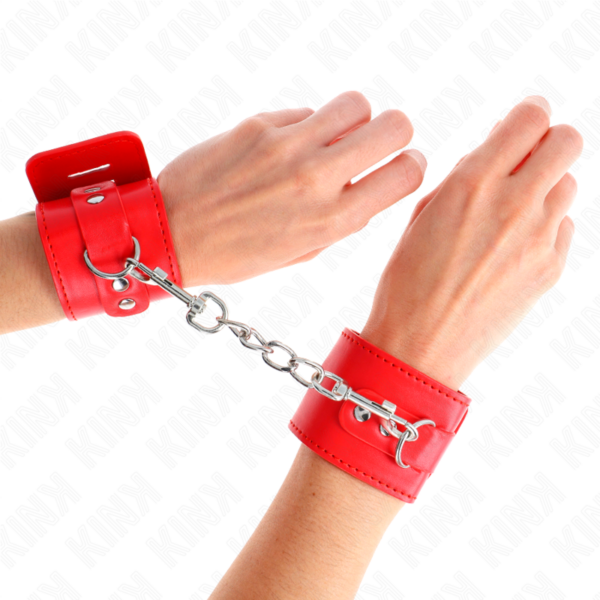 KINK - PUNHOS COM FECHO DE CADEADO VERMELHO AJUSTÁVEL 16-23 CM X 5,5 CM - Image 4