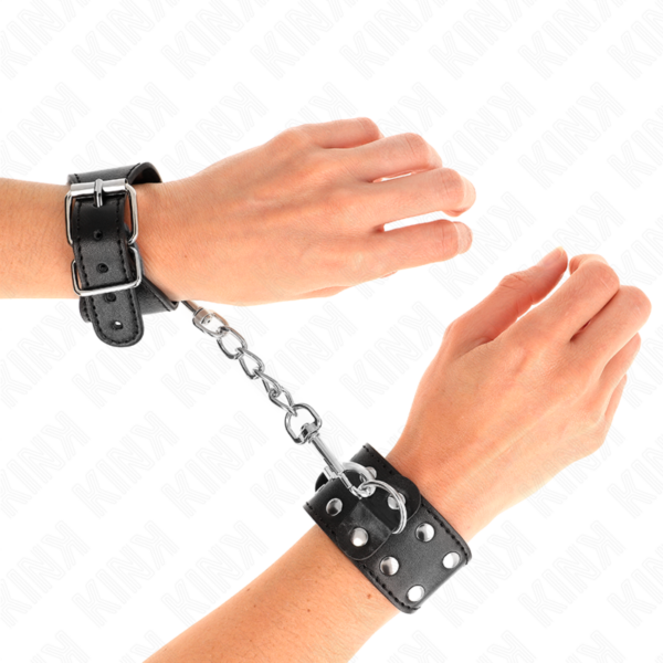 KINK - PULSEIRAS COM LINHA DUPLA DE PREGOS AJUSTÁVEIS PRETOS - Image 4