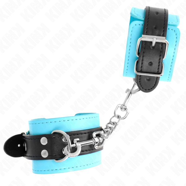 KINK - GANCHO DE PULSO FORRO DE PELE AZUL AJUSTÁVEL 20-28 CM X 5,5 CM - Image 2