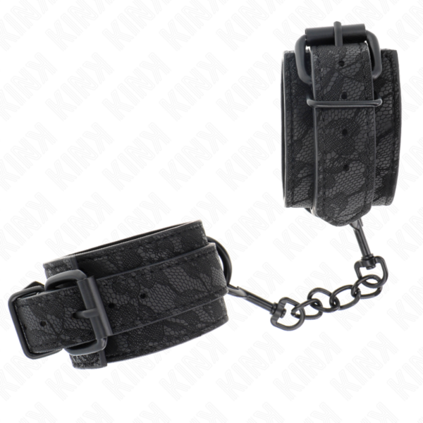KINK - PUNHOS COBERTOS DE RENDA ESCURA AJUSTÁVEIS PRETO 19-26 CM - Image 2