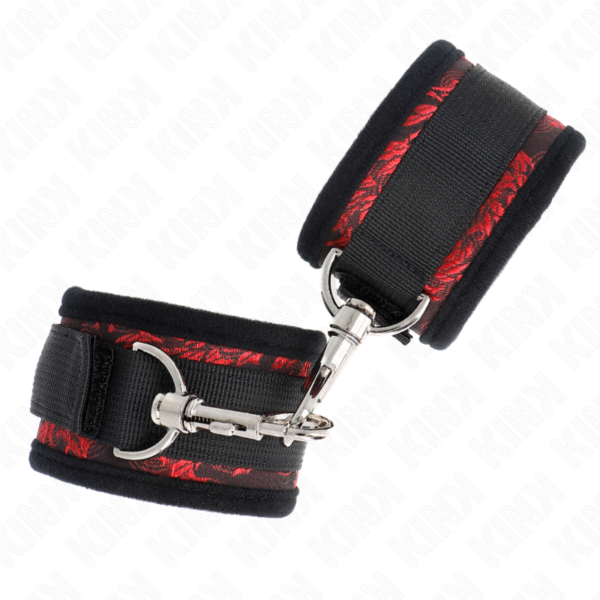 KINK - RESTRIÇÕES DE PULSO SCANDAL VERMELHO-PRETO - Image 2