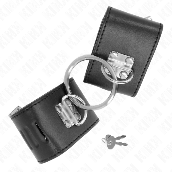 KINK - PULSO FIXO COM ANEL E FECHAMENTO DE CADEADO PRETO AJUSTÁVEL 16-23 CM X 5,5 CM - Image 2