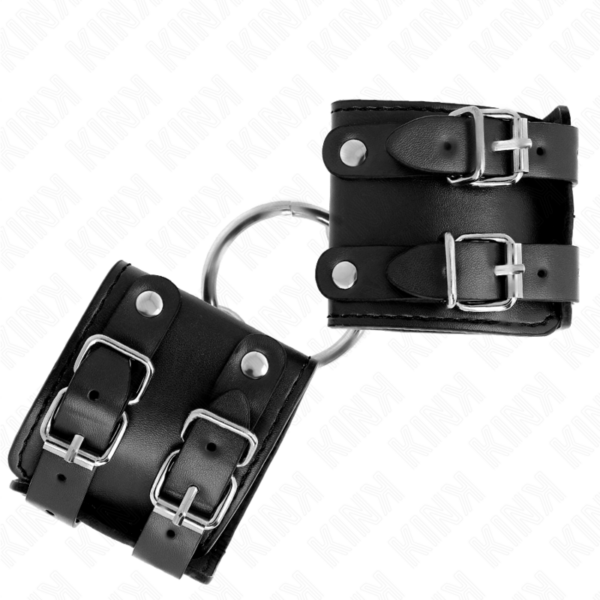 KINK - PUNHOS FIXOS COM ANEL E PRETOS AJUSTÁVEIS PRETOS 17-22 CM X 6,5 CM - Image 2