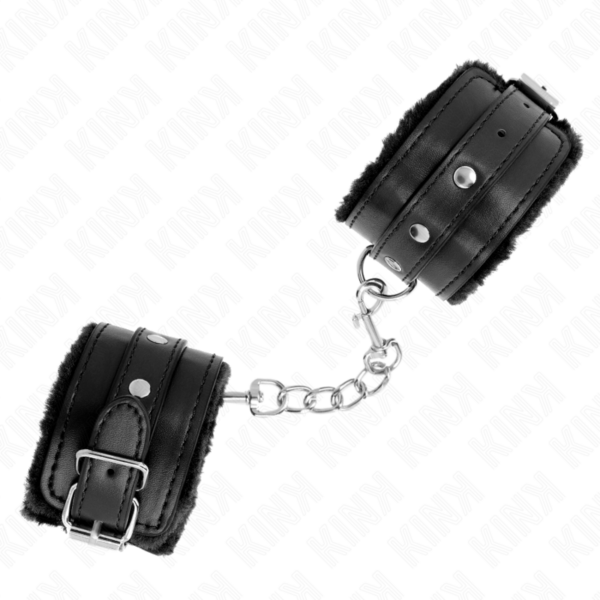 KINK - PULSO PREMIUM FORRO DE PELE PRETO COM CINTO PRETO AJUSTÁVEL 17-29 CM X 6 CM - Image 2