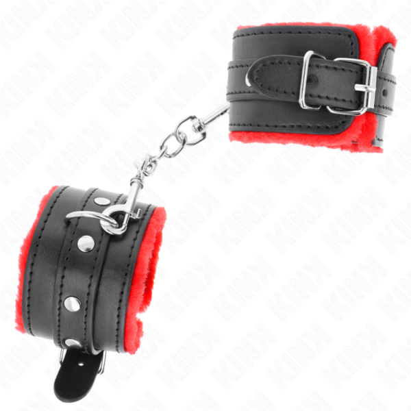 KINK - PULSO PREMIUM FORRO DE PELE VERMELHO COM CINTO PRETO AJUSTÁVEL 17-29 CM X 6 CM - Image 2