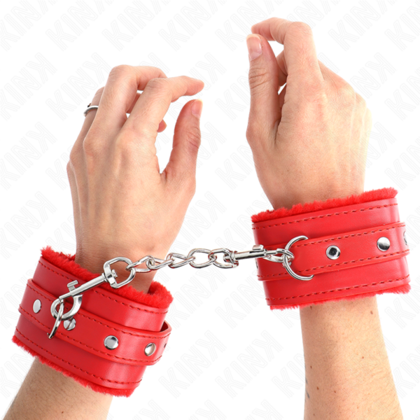 KINK - PULSO PREMIUM FORRO DE PELE VERMELHO COM CINTO VERMELHO AJUSTÁVEL 17-29 CM X 6 CM - Image 4