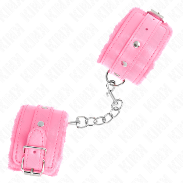 KINK - PULSO PREMIUM FORRO DE PELE ROSA COM CINTO ROSA AJUSTÁVEL 17-29 CM X 6 CM - Image 2
