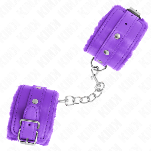 KINK - PULSO FORRO DE PELE PREMIUM ROXO COM CINTO ROXO AJUSTÁVEL 17-29 CM X 6 CM - Image 2