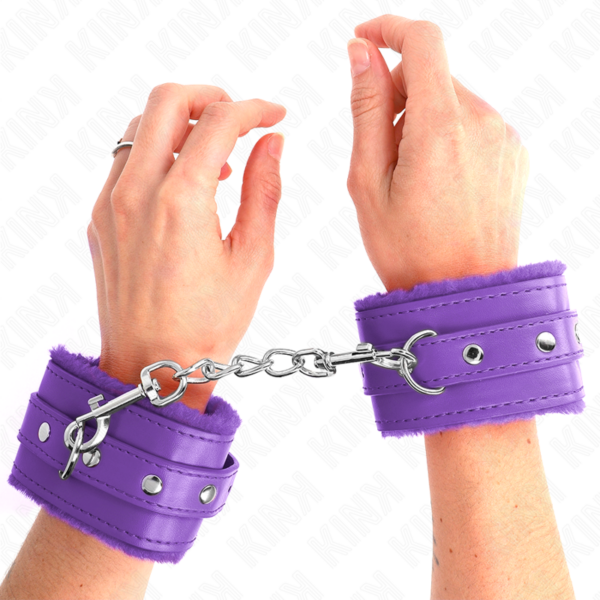 KINK - PULSO FORRO DE PELE PREMIUM ROXO COM CINTO ROXO AJUSTÁVEL 17-29 CM X 6 CM - Image 4