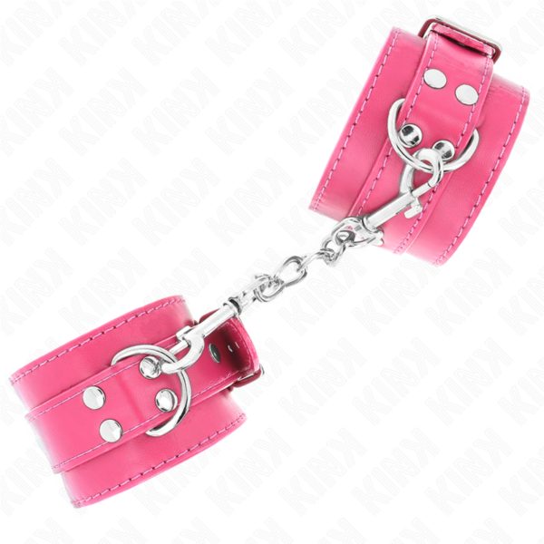 KINK - PUNHOS RASPBERRY ROSE COM FORRO RASPBERRY ROSE AJUSTÁVEL 20-28 CM X 5,5 CM - Image 2
