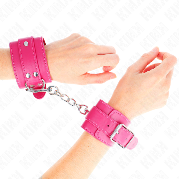 KINK - PUNHOS RASPBERRY ROSE COM FORRO RASPBERRY ROSE AJUSTÁVEL 20-28 CM X 5,5 CM - Image 4
