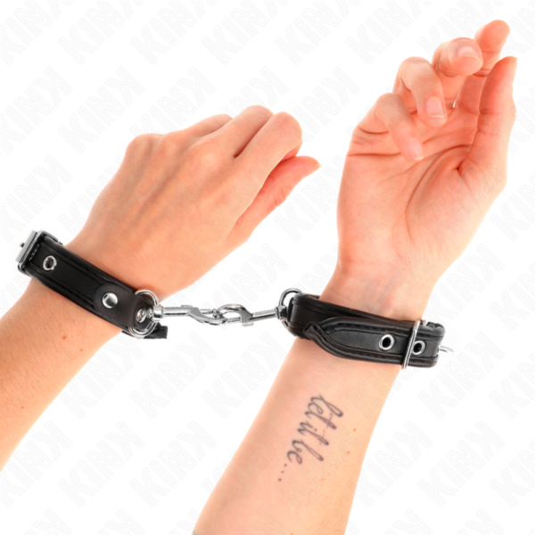 KINK - MINI PULSEIRAS PRETAS COM PREGOS AJUSTÁVEIS 16-22 CM X 2 CM - Image 4