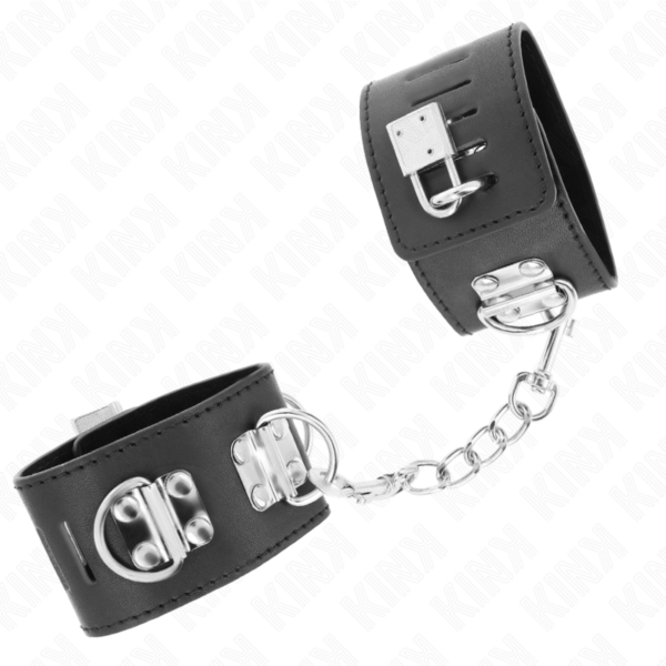 KINK - PUNHOS MULTIPOSIÇÕES COM FECHO DE CADEADO PRETO AJUSTÁVEIS 16-23 CM X 5,5 CM - Image 2