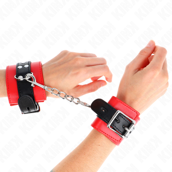 KINK - PULSO VERMELHO COM CINTO PRETO AJUSTÁVEL 17-28 CM X 6 CM - Image 4
